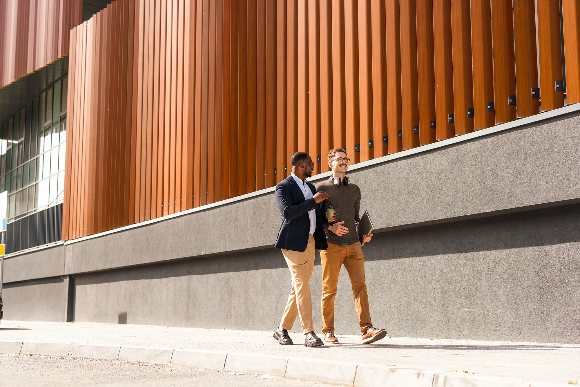 businessmen walking